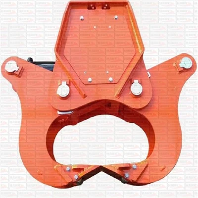 Craqueur de bûches de bois d'excavatrice